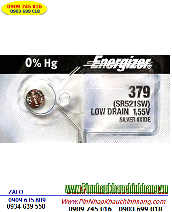 Pin SR521SW _Pin 379; Pin đồng hồ Energizer SR521SW 379 Silver Oxide 1.55v _Made in USA